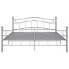 vidaXL Bed Frame without Mattress Grey Metal 200x200 cm
