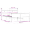 vidaXL Bed Frame without Mattress Smoked Oak 137x190 cm Engineered Wood