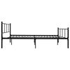 vidaXL Bed Frame without Mattress Black Metal 140x200 cm