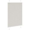 vidaXL Pleated Blind Light Grey 100x100 cm Fabric Width 99.4 cm Polyester