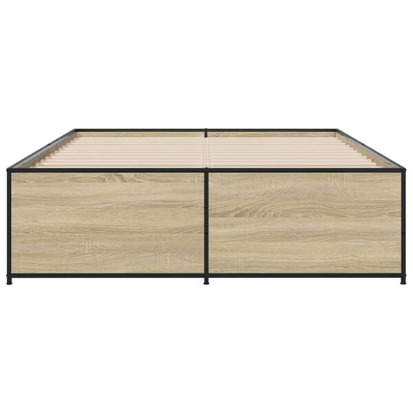 vidaXL Bed Frame without Mattress Sonoma Oak 120x200 cm