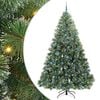vidaXL Artificial Christmas Tree with 300 LEDs Green 240 cm PE and PVC
