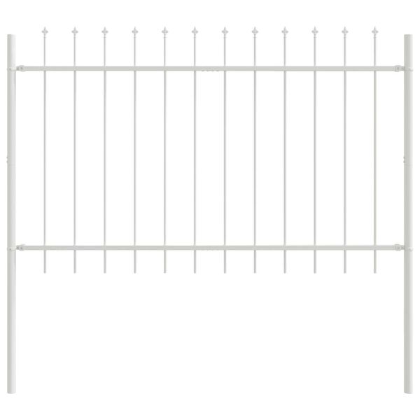 vidaXL Garden Fence White 1.7 x 1 m Powder-coated Steel