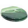 vidaXL Toilet Seat Green Drop 44 x 38 cm MDF board