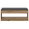 vidaXL Hall Bench with Cushion with Shelf Artisan Oak 103 x 38 x 45 cm