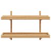 vidaXL Wall Shelf with Shelf Brown 100 x 26 x 60 cm Bamboo