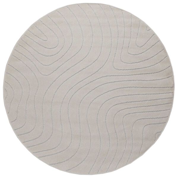 vidaXL Area Rugs Round Cream &Oslash; 120 CM
