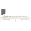 vidaXL Bed Frame with Upholstered Headboard Light Grey 180 x 200 cm