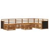 vidaXL Outdoor Sofa Set 7 pcs Natural Solid Acacia Wood