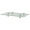 vidaXL Floating Shelf | Set of 2 | Frosted | Tempered safety glass, Zinc alloy