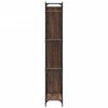 vidaXL Bookcase Brown Oak 79x30x180 cm Engineered Wood and Metal