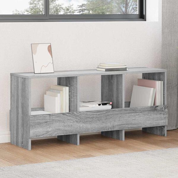 vidaXL Magazine Rack Grey Sonoma 102 x 30 x 45 cm