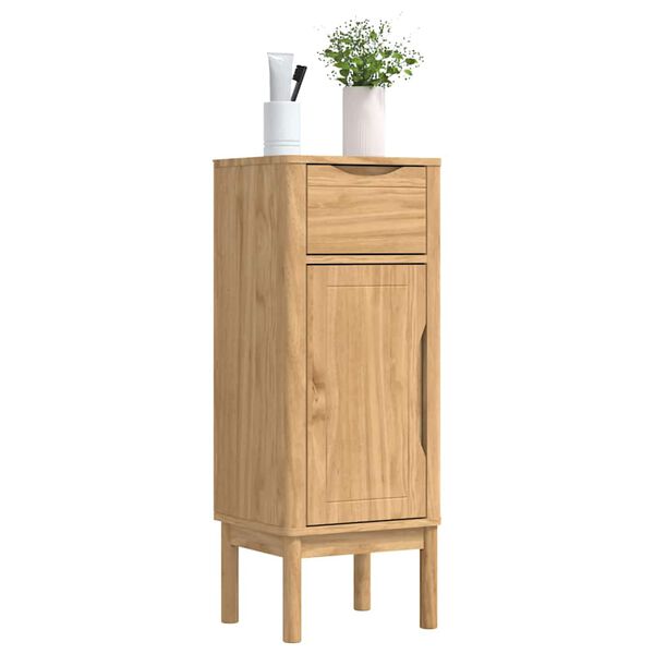 vidaXL Bathroom Cabinet Wax Brown 35 x 30 x 90 cm Solid Pine Wood