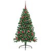 vidaXL Artificial Pre-lit Christmas Tree Green 120 cm PVC