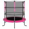 vidaXL Trampoline with Safety Net Round 140x160 cm Pink
