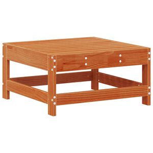 vidaXL Garden Footrest Solid Pine Wood Wax Brown 62 x 62 x 32 cm