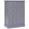 vidaXL Sideboard with 10 Drawers Grey 113x30x79 cm Wood