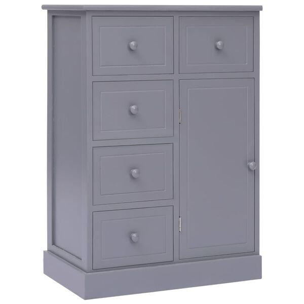 vidaXL Sideboard with 10 Drawers Grey 113x30x79 cm Wood