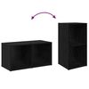 vidaXL TV Cabinet Set Wall-mounted 2 pcs Black Oak 72 x 35 x 36.5 cm