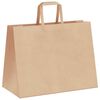 vidaXL Paper Bags 50 pcs with Handles Brown 32x17x25 cm