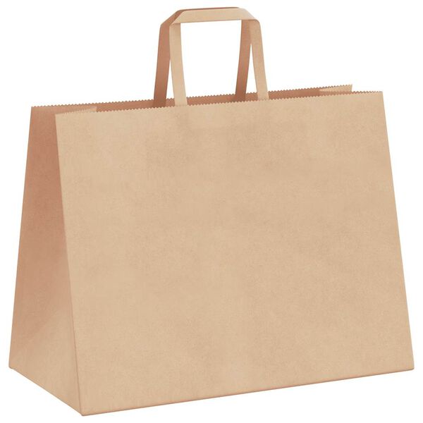 vidaXL Paper Bags 50 pcs with Handles Brown 32x17x25 cm