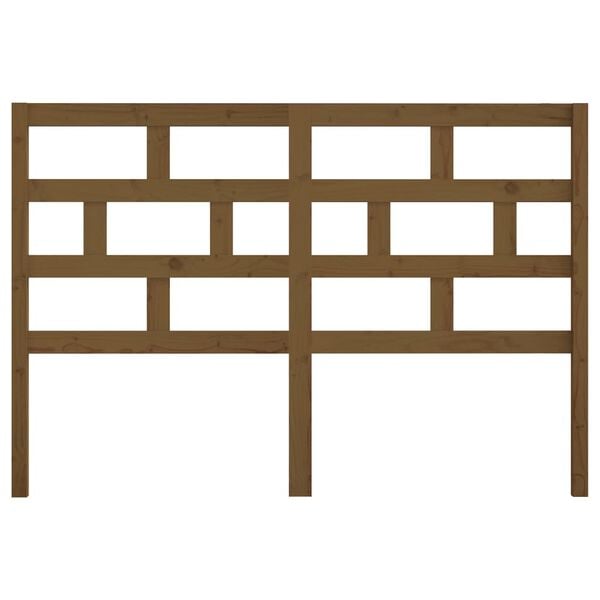 vidaXL Bed Headboard Honey Brown 141x4x100 cm Solid Wood Pine