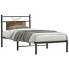 vidaXL Bed Frame without Mattress Smoked Oak 90x200 cm Engineered Wood