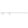 vidaXL Sliding Door Hardware Kit 183 cm Steel White