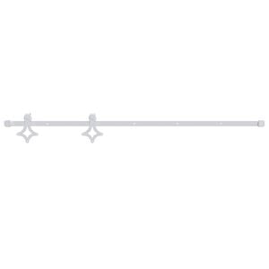 vidaXL Sliding Door Hardware Kit 183 cm Steel White