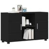 vidaXL Sideboard FLORIN Black 88.5 x 30.5 x 55.5 cm Engineered Wood