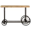 vidaXL Console Table 112x36x76 cm Solid Wood Mango and Iron