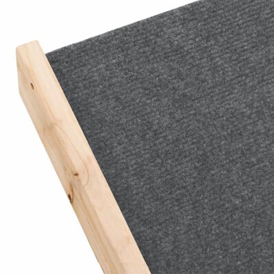 vidaXL Dog Stair Grey 105x47 cm Solid Wood Fir