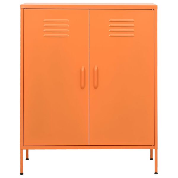 vidaXL Storage Cabinet Orange 80x35x101.5 cm Steel
