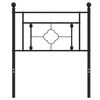 vidaXL Metal Headboard Black 80 cm