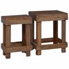 vidaXL Plant Stand 2 pcs Brown 70 x 11 x 27 cm Mahogany Wood