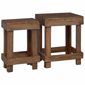 vidaXL Plant Stand 2 pcs Brown 70 x 11 x 27 cm Mahogany Wood