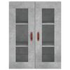 vidaXL Wall Mounted Cabinet Concrete Grey 69.5x34x90 cm