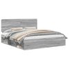 vidaXL Bed Frame Grey Sonoma 200 x 200 cm Solid Pine Wood