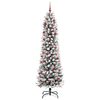 vidaXL Artificial Christmas Tree with 300 LEDs with Stand White 210 cm
