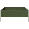 vidaXL Garden Raised Bed Olive green 100x100x25 cm Steel