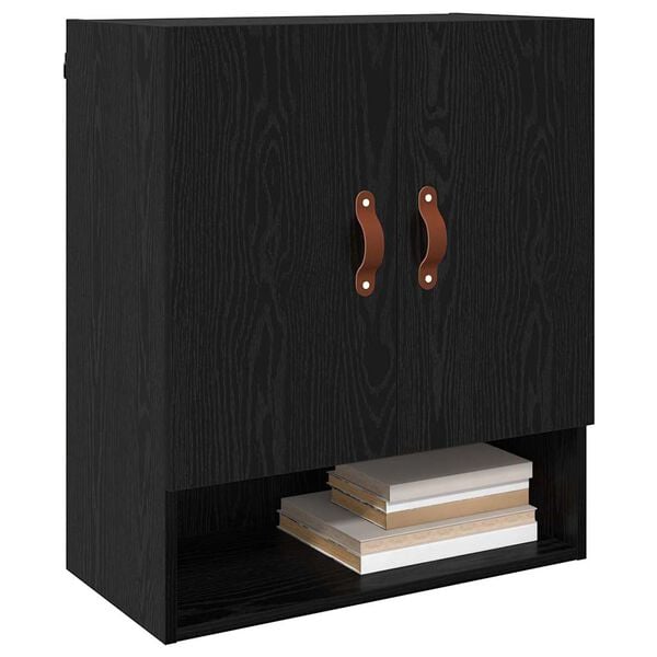 vidaXL Wall Cabinet Black oak 60 x 31 x 70 cm Engineered wood