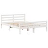 vidaXL Bed Frame without Mattress White 150x200 cm King Size Solid Wood Pine