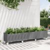 vidaXL Garden Planter with Wheels Light Grey 240x50x54 cm PP
