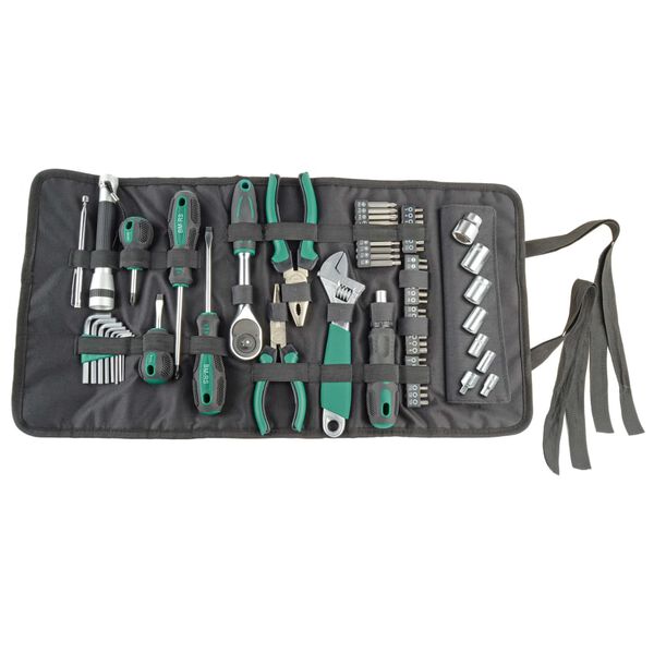 Br&uuml;der Mannesmann 65 Piece Tool Roll Pouch