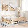 vidaXL Bed Frame without Mattress with 2 Drawers Solid Wood 160x200 cm