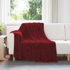 vidaXL Throw Blanket Bordeaux Red 150 x 200 cm Fleece