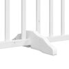 vidaXL Dog Gate with Door Foldable 4 Panels White 320 cm Solid Wood Fir