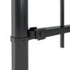 vidaXL Garden Fence with Hoop Top Steel 537x150 cm Black