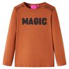 Kids'T-shirt with Long Sleeves Cognac 116