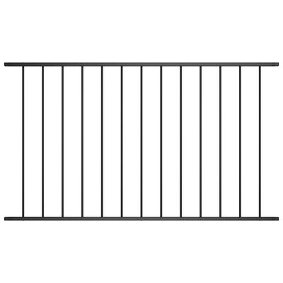 vidaXL Fence Panel Powder-coated Steel 1.7x1.25 m Black